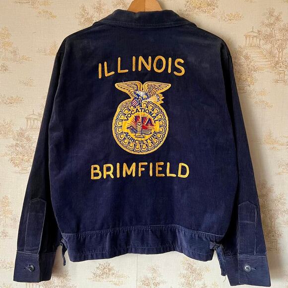 Vintage 1950s/60s FFA Corduroy JacketIllinois Brimfield ChapterSize 42